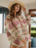 Long sleeved women's casual pullover long sleeved printed sweatshirt for women