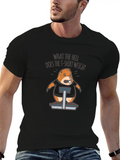 A Funny Mole With Top On The Scale Lightweight Cotton T-Shirt – Daily Comfort Graphic Shirt
