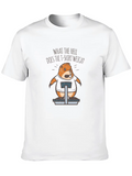 A Funny Mole With Top On The Scale Lightweight Cotton T-Shirt – Daily Comfort Graphic Shirt