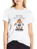 A Funny Mole With Top On The Scale Lightweight Cotton T-Shirt – Daily Comfort Graphic Shirt