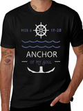 Anchor Of The Soul Casual Graphic T-Shirt – Simple And Comfortable Daily Wear