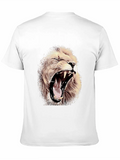 Angry Roaring Lion | Lions Head Casual Graphic T-Shirt – Simple And Comfortable Daily Wear