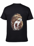 Angry Roaring Lion | Lions Head Casual Graphic T-Shirt – Simple And Comfortable Daily Wear