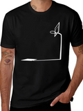 Basketball Shadow Net Pole Basketball Basket Cool Lightweight Cotton T-Shirt – Daily Comfort Graphic Shirt