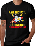 Bitcoin Astronaut Casual Graphic T-Shirt – Simple And Comfortable Daily Wear