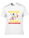 Bitcoin Astronaut Casual Graphic T-Shirt – Simple And Comfortable Daily Wear