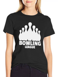 Bowling League Lightweight Cotton T-Shirt – Daily Comfort Graphic Shirt