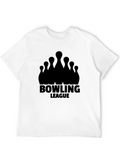 Bowling League Lightweight Cotton T-Shirt – Daily Comfort Graphic Shirt