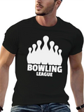 Bowling League Lightweight Cotton T-Shirt – Daily Comfort Graphic Shirt