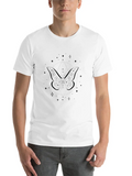 Celestial Butterfly Line Art Insect Fan Mystical Casual Graphic T-Shirt – Simple And Comfortable Daily Wear