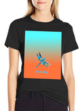 Choose Joy Dragonfly Casual Graphic T-Shirt – Simple And Comfortable Daily Wear