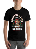 Christmas, Love And Gaming - Festive Gamer Vibes Lightweight Cotton T-Shirt – Daily Comfort Graphic Shirt