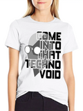 Come Into That Techno Void - 90s Rave Party 2 Casual Graphic T-Shirt – Simple And Comfortable Daily Wear