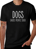 Dogs Dog Owner Lover Animal Rescue Shelter Relaxed Everyday Tee – Lightweight And Durable Cotton
