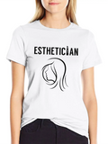 Esthetician Beautician Cosmetician Cosmetics Job Lightweight Cotton T-Shirt – Daily Comfort Graphic Shirt