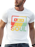 Funk Clothing | Vintage 70s Costume For Soul Music Lightweight Cotton T-Shirt – Daily Comfort Graphic Shirt