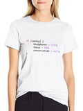 Funny Joke Programming If Coding Headphones Focus Casual Graphic T-Shirt – Simple And Comfortable Daily Wear