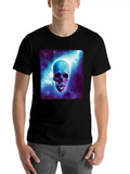 Galactic Daisy Skull Casual Graphic T-Shirt – Simple And Comfortable Daily Wear