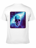 Galactic Daisy Skull Casual Graphic T-Shirt – Simple And Comfortable Daily Wear