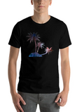 Galaxy Palm Trees Lightweight Cotton T-Shirt – Daily Comfort Graphic Shirt