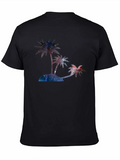 Galaxy Palm Trees Lightweight Cotton T-Shirt – Daily Comfort Graphic Shirt