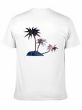 Galaxy Palm Trees Lightweight Cotton T-Shirt – Daily Comfort Graphic Shirt