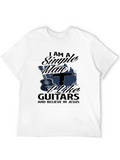 Guitar Jesus Man Casual Graphic T-Shirt – Simple And Comfortable Daily Wear