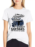 Guitar Jesus Man Casual Graphic T-Shirt – Simple And Comfortable Daily Wear