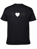 Heart Beat Lightweight Cotton T-Shirt – Daily Comfort Graphic Shirt