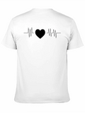 Heart Beat Lightweight Cotton T-Shirt – Daily Comfort Graphic Shirt