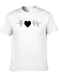 Heart Beat Lightweight Cotton T-Shirt – Daily Comfort Graphic Shirt