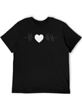 Heart Beat Lightweight Cotton T-Shirt – Daily Comfort Graphic Shirt
