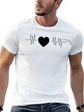 Heart Beat Lightweight Cotton T-Shirt – Daily Comfort Graphic Shirt