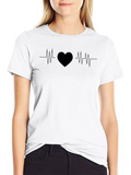 Heart Beat Lightweight Cotton T-Shirt – Daily Comfort Graphic Shirt