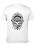 Indigenous Native American Skull Skull Head Lightweight Cotton T-Shirt – Daily Comfort Graphic Shirt