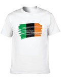 Irish Grunge Flag Design Lightweight Cotton T-Shirt – Daily Comfort Graphic Shirt