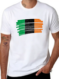 Irish Grunge Flag Design Lightweight Cotton T-Shirt – Daily Comfort Graphic Shirt