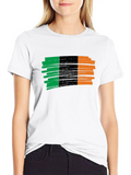 Irish Grunge Flag Design Lightweight Cotton T-Shirt – Daily Comfort Graphic Shirt