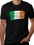 Irish Grunge Flag Design Lightweight Cotton T-Shirt – Daily Comfort Graphic Shirt