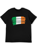 Irish Grunge Flag Design Lightweight Cotton T-Shirt – Daily Comfort Graphic Shirt