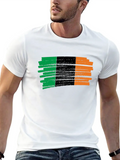 Irish Grunge Flag Design Lightweight Cotton T-Shirt – Daily Comfort Graphic Shirt