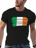 Irish Grunge Flag Design Lightweight Cotton T-Shirt – Daily Comfort Graphic Shirt