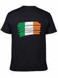 Irish Grunge Flag Design Lightweight Cotton T-Shirt – Daily Comfort Graphic Shirt