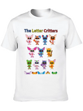 Letter Critters Characters 2024 Lightweight Cotton T-Shirt – Daily Comfort Graphic Shirt