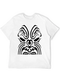 Maori Tribal Tattoo Mask 5 Ethnic Mask Relaxed Everyday Tee – Lightweight And Durable Cotton