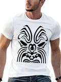Maori Tribal Tattoo Mask 5 Ethnic Mask Relaxed Everyday Tee – Lightweight And Durable Cotton