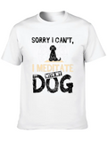 Meditate With Dog Casual Graphic T-Shirt – Simple And Comfortable Daily Wear
