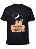 Mental Health Deserves Your Unconditional Love Casual Graphic T-Shirt – Simple And Comfortable Daily Wear