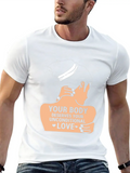 Mental Health Deserves Your Unconditional Love Casual Graphic T-Shirt – Simple And Comfortable Daily Wear