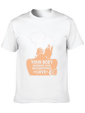 Mental Health Deserves Your Unconditional Love Casual Graphic T-Shirt – Simple And Comfortable Daily Wear